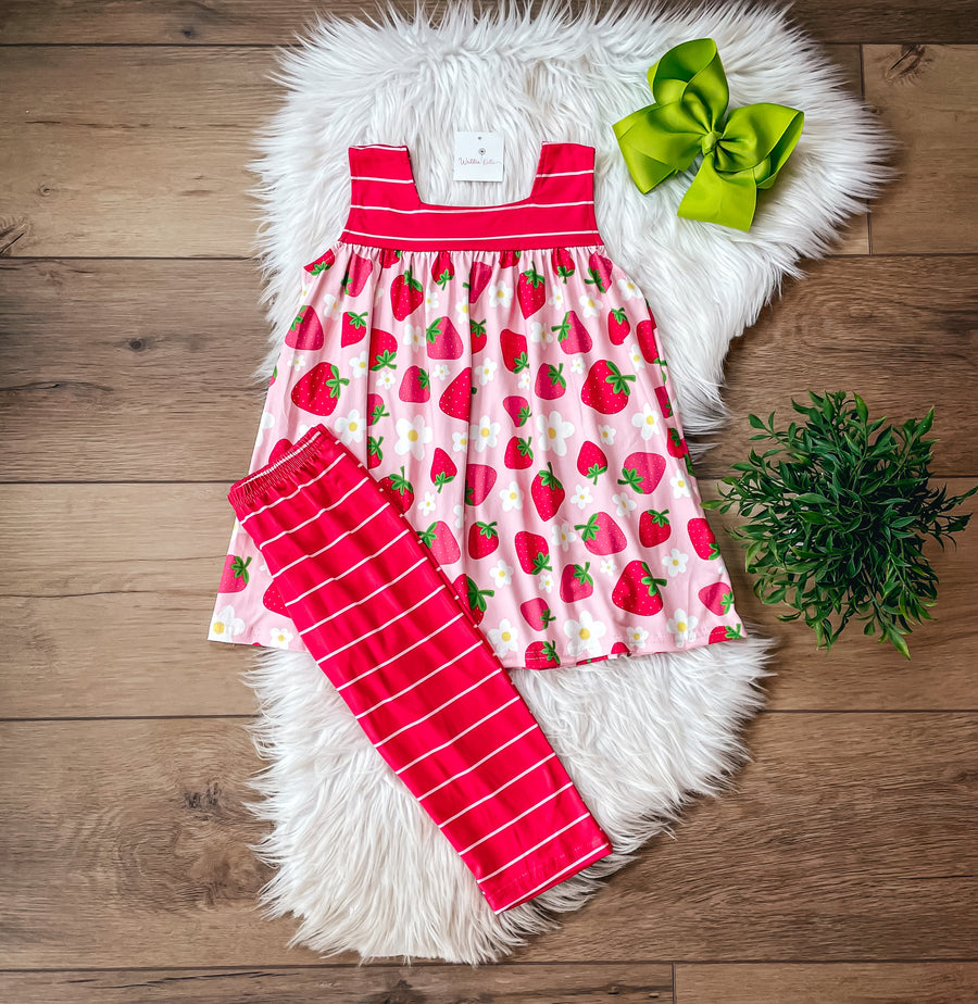 Strawberry Capri Set