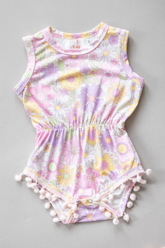 Springtime Sunshine Pom Pom Romper